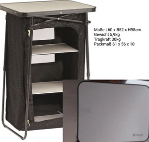 Outwell  Campingschrank, Schwarz ,Maße L60 x B52 x H98cm Gewicht 5,9kg Tragkraft - Bild 1 von 4