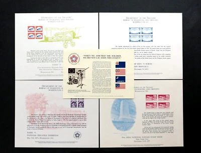 BEP Souvenir Cards, Set of 5:  B25, B27, B30, B37, B43 - Image 1 of 4