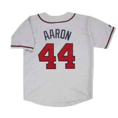 Camiseta de carretera gris Hank Aaron Atlanta Braves para hombre (S-3XL) Foto 1 de 3