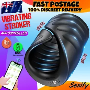 Vibrating Male Masturbator Stroker Cup Penis Vibrator App Control Mens Sex Toy - Picture 1 of 14
