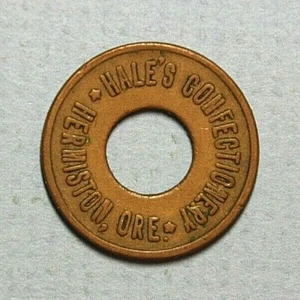 Confitería Hermiston Oregon Hale's buena para token de cobre comercial 5c 21 mm - Imagen 1 de 2