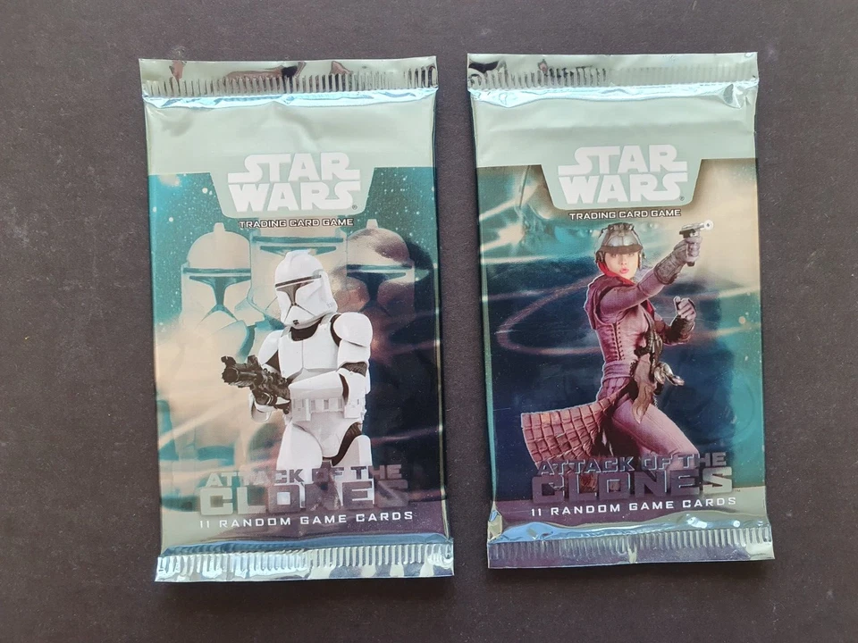 Star Wars Attack of The Clones TCG 4 Random Booster Packs Unopened