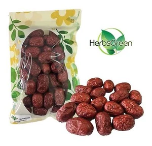 HerbsGreen Hand Selected Jujube Chinese Red Dates, Large Size (8oz.,1lb, 2lbs) - Picture 1 of 4