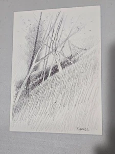 Robert Kipniss drawing, pencil, signed, undated, 7 3/4" H x 5 1/2" W - Picture 1 of 1