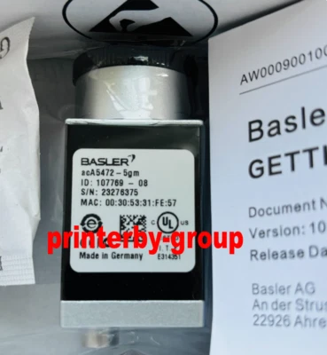 1PCS Brand new Basler acA5472-5gm Industrial Camera aca54725gm IN BOX - Image 1 of 2