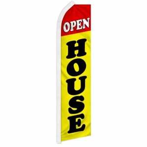 "OPEN HOUSE" Werbung Super Fahne Swooper Banner Geschäftsschild Immobilien Ry - Bild 1 von 10