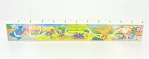 Regla de plástico vintage de 12 pulgadas Sesame Street década de 1980 con laberinto interactivo de cuentas - Imagen 1 de 5