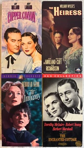 4 VHS Classics Set The Enchanted Cottage The Innocents The Heiress Copper Canyon - Picture 1 of 3
