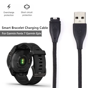 50/100cm Charging Cable Adapter Portable Nylon Braided for Garmin Fenix 7 7S 7X - Photo 1 sur 18