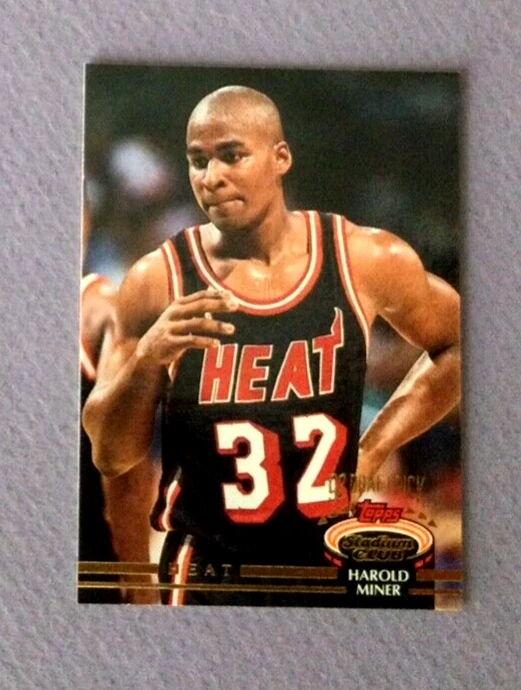 Harold Miner Miami Heat 1993-94 Stadium Club Rookie Card NM-MT+ - Image 1 of 1