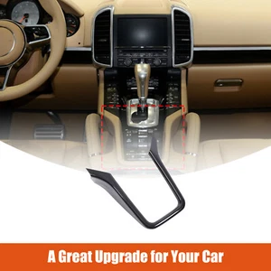 Glossy Black Car Center Gear Shifter U Frame Cover For Porsche Cayenne 2011-2017 - Picture 1 of 8
