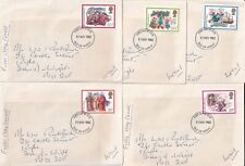 FIRST DAY COVER GB 1982 Christmas    Isle of Wight p/mark on 5 covers