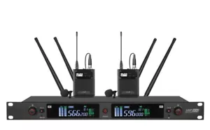 Dual Wireless Lavalier Microphone System for Recording Theatre True Diversity - Picture 1 of 2
