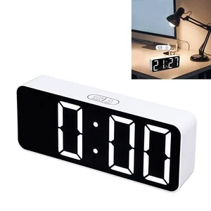 Digital Clock Large Digital Alarm Clock Northern European Style White Simple ... - Picture 1 of 9