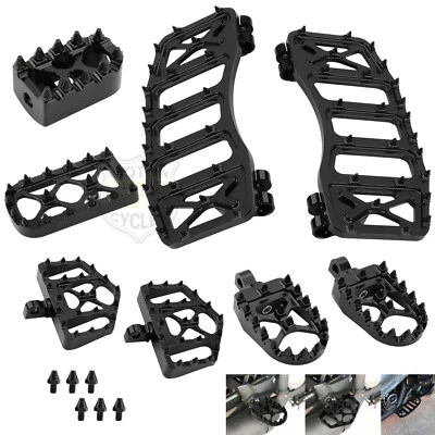 MX Style Footboards Floorboards For Harley Touring Street Glide Softail Dyna - Image 1 of 4