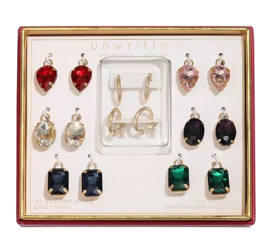 Unwritten interchangeable earring set