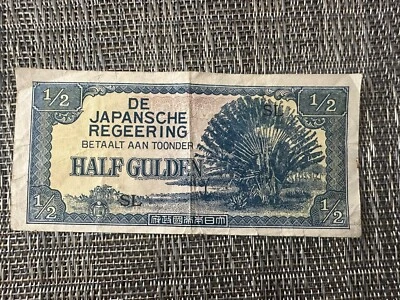 1/2 GULDEN VF  BANKNOTE FROM JAPANESE OCCUPIED NETHERLANDS INDIES 1942 - Image 1 of 2