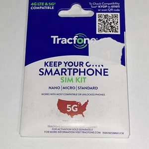B Tracfone KYOP Keep Your Own Phone Sim Card 3/1 Kit CDMA Cell Phone - Picture 1 of 3
