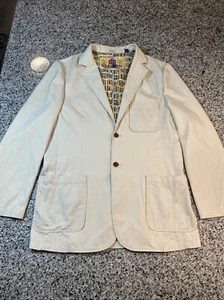 Robert Graham Jacket Mens Large Beige Single Breast Sport Coat Blazer - Picture 1 of 12