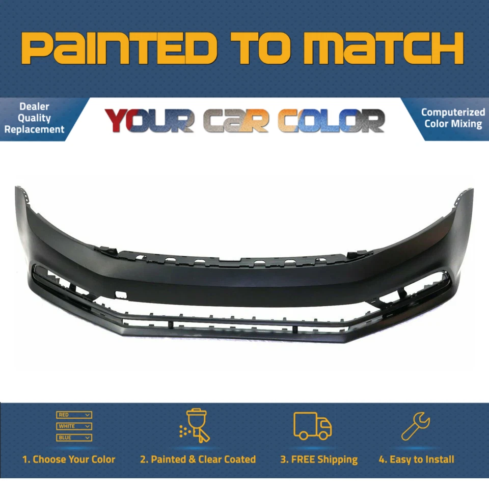 For 2015-2018 Volkswagen Jetta Front Bumper Painted to Match - Image 1 of 1