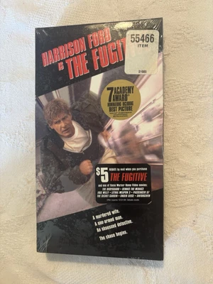 The Fugitive VHS SEALED Watermarks WHV Stamp Harrison Ford Tommy Lee Jones VTG  - Image 1 of 4