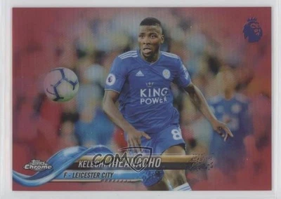 2018-19 Topps Chrome Premier League Red Refractor /10 Kelechi Iheanacho #13 - Image 1 of 2