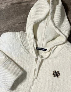 Cutter & Buck Women’s Notre Dame Coastal 1/2 Zip Hoodie XXL in Coconut - Picture 1 of 13