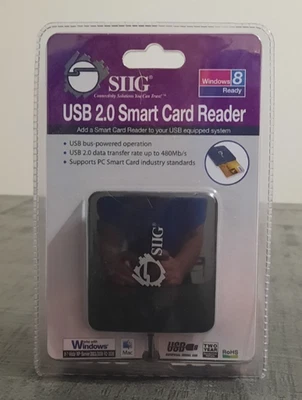 BRAND NEW SIIG USB 2.0 Smart Card Reader Black - Image 1 of 3