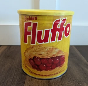 Vintage Werbung Golden Fluffo Kürzdose Dose mit Deckel - RAR Rarität - Bild 1 von 7
