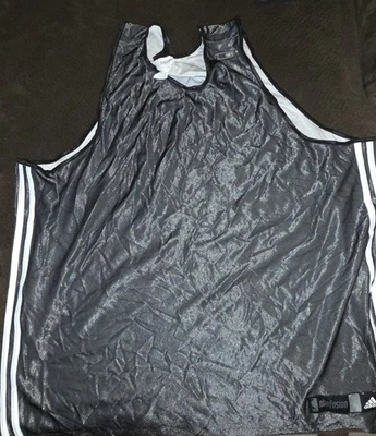 NBA Fusion Men's Reversable Tank Top 4XL Reebok Basketball Jersey Black/White - Image 1 of 3