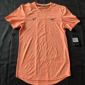Nike Court Tennis Rafa Nadal AeroReact Slam Top CU7916 892 Orange Pulse Sz XS - Picture 1 of 6