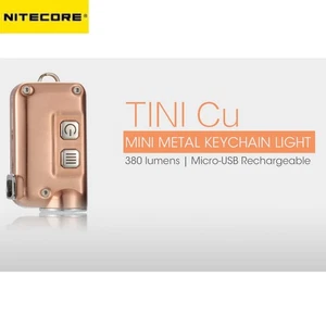 Linternas recargables de cobre Nitecore Tini CU Mini EDC luces de llavero de metal - Imagen 1 de 12