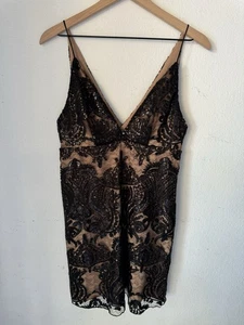 Free People Minikleid Night Shimmer schwarz Größe 4 gefüttert - Bild 1 von 8