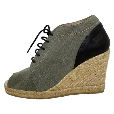 Auténticas botas para mujer DIESEL - de cuero de lona azul negro Foto 1 de 4