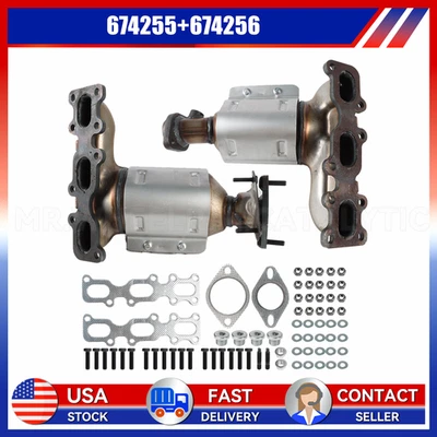 For Ford Explorer 3.5L V6 2013-2019 Pair Bank 1 & 2 Manifold Catalytic Converter - Image 1 of 4