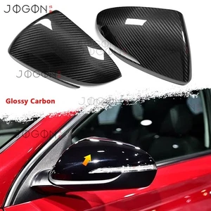 Par de cubiertas de espejo retrovisor lateral de fibra de carbono real para Hyundai N i30N i30 N 2018+ - Imagen 1 de 12