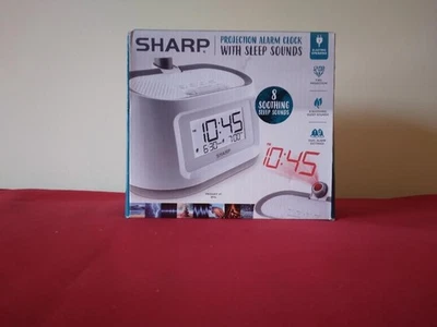 Sharp Projection Dual Alarm Clock w/8 Sleep Sounds, Adapter - Image 1 of 4