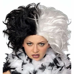Cruel Diva Devil Spot Dalmations Evil Madame Women Costume Wig - Picture 1 of 1