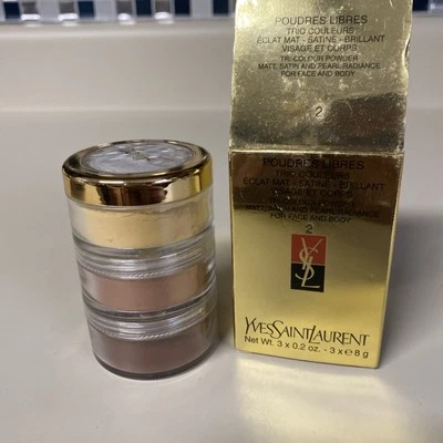 YSL Tri Colour Powders Matte Satin And Pearl Radiance For Face And Body HTF - Image 1 of 4