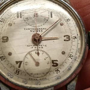 Reloj para hombre Chronographe Suisse 34 mm de colección para piezas/reparación # un poco funcionando *LEER* - Imagen 1 de 11