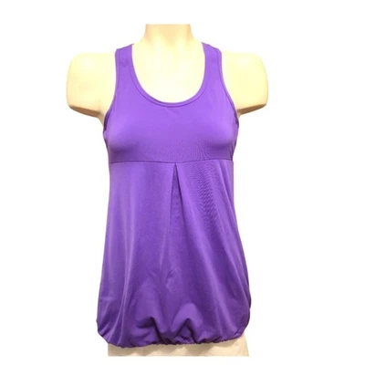 LUCY CoreUp Yoga Tank Top Drawstring Waist Scopp Neck KeyholeBack Purple Medium - Image 1 of 4