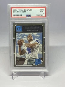 Dak Prescott Rated Rookie Card RC 2016 Panini Donruss PSA 9 Mint Dallas Cowboys - Picture 1 of 2