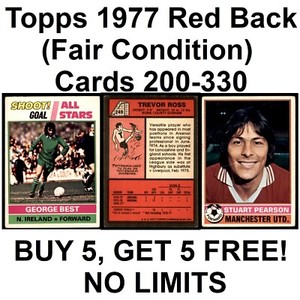 TOPPS 1977 FOOTBALL RED BACK CARDS 200 to 330 (F) *PICK THE CARDS YOU NEED*