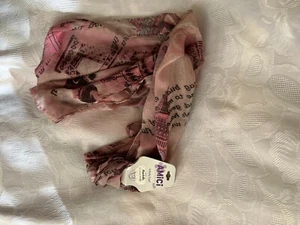 AMICI- MULTI COLOR PINK FAMOUS MONUMENTS INFINITY SCARF FOR GIRLS - Picture 1 of 1