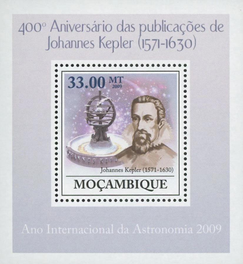 Astronomía Johannes Kepler Estatua Mini Sov. Hoja MNH Foto 1 de 1