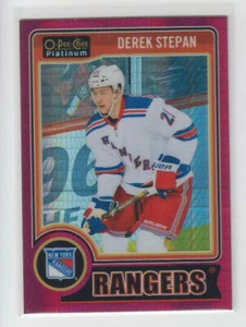 14/15 OPC Platinum New York Rangers Derek Stepan Red Prism card #18 Ltd #17/135 - Picture 1 of 2