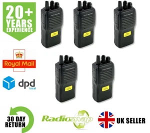 VERTEX VX160 UHF 4 WATT WALKIE-TALKIE TWO WAY RADIO X 5 *FREE EARPIECES* - Picture 1 of 9
