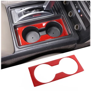 Car Center Control Cup Holder Frame Trim Kit For Hummer H2 2003-2007 Red Carbon - Picture 1 of 24