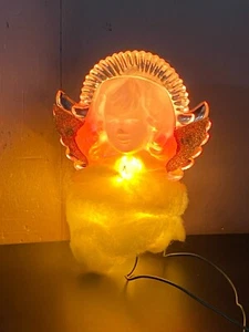 Electric Doubl-Glo Angel Halo with Wings Tree Top Vintage tested Works - Picture 1 of 20