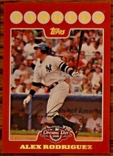 2008 Topps Opening Day #1 Alex Rodriguez New York Yankees